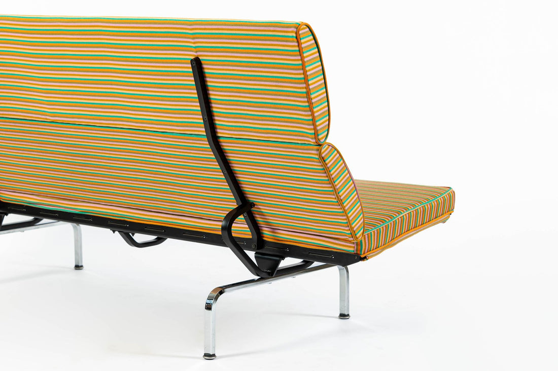 Eames Sofa Compact for Herman Miller, Alexander Girard Maharam Striped Fabric, 2 Available