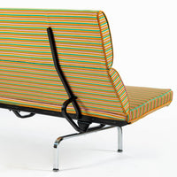 Eames Sofa Compact for Herman Miller, Alexander Girard Maharam Striped Fabric, 2 Available