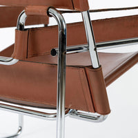 Mid Century Brown Wassily Lounge Chair by Marcel Breuer