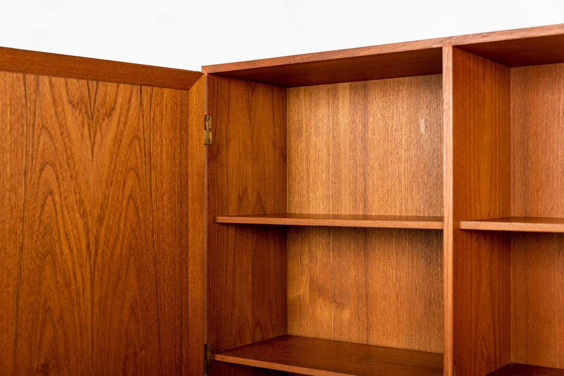 Mid Century Danish Teak & Glass China Cabinet by Kai Winding