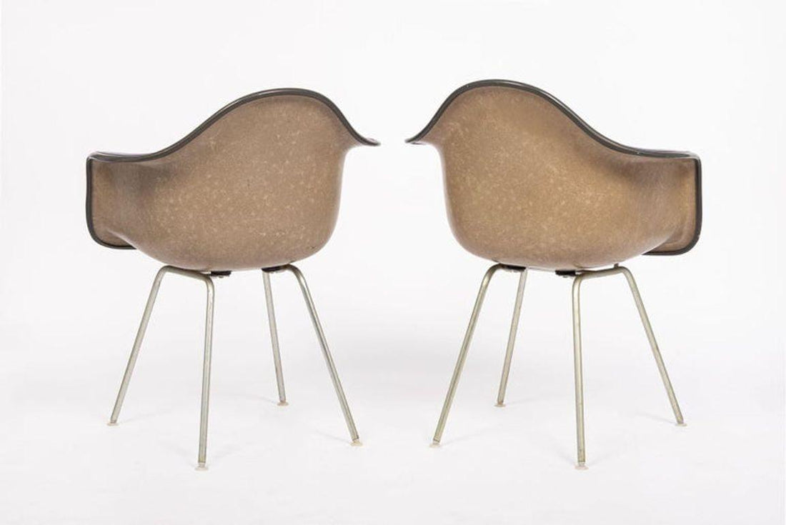 Mid Century Purple DAX Lounge Chairs by Eames for Herman Miller, 1960s