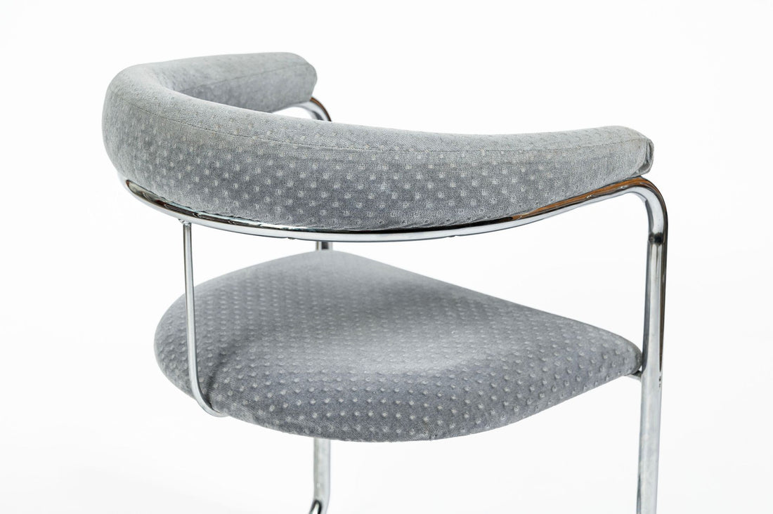 Set of 6 Mid-Century Modern SS33 Chrome Dining Chairs by Anton Lorenz for Thonet, 1970s