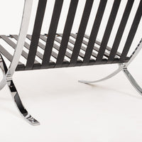 Mid Century Black Barcelona Chair by Mies van der Rohe for Knoll