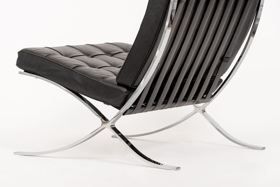 Mid Century Black Barcelona Chairs by Mies van der Rohe for Knoll