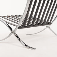 Mid Century Black Barcelona Chair by Mies van der Rohe for Knoll