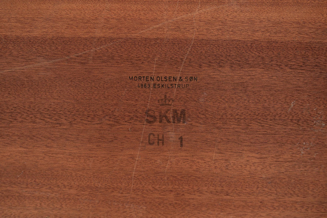 Large Mid Century Danish Modern Mahogany Wood Executive Desk