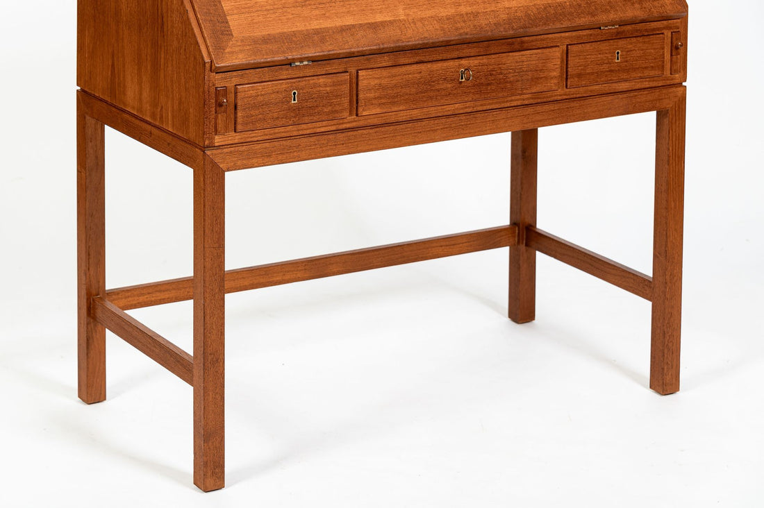 Danish Mid-Century Modern Teak Dropdown Secretary Desk, 1960s