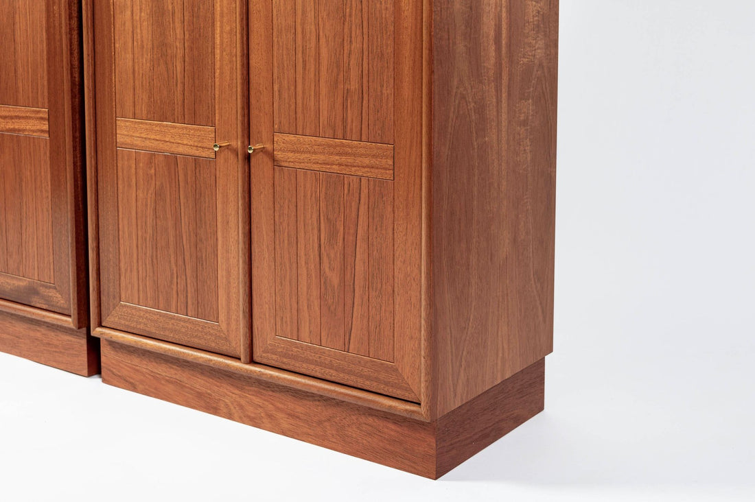 Danish Modern Modular Bookshelf Cabinet System in Teak Wood
