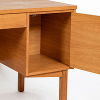 Mid Century Danish Modern Oak Wood Writing Desk 1960s