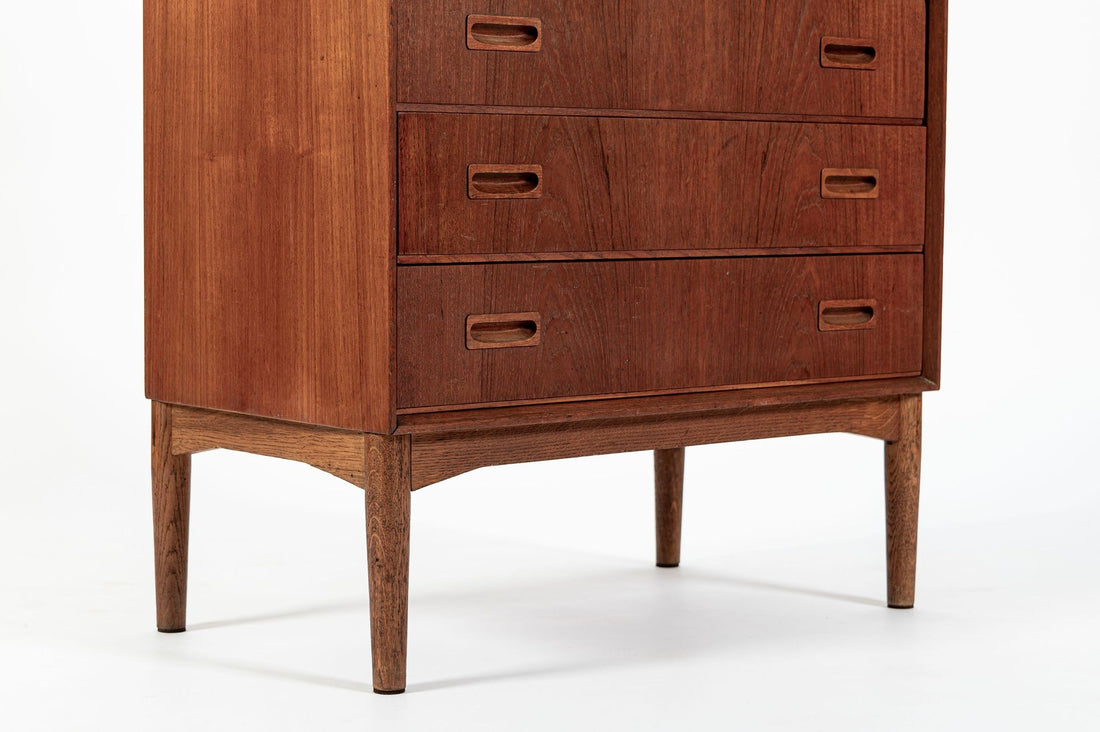 Mid-Century Danish Modern Teak Secretary Desk or Bar Cabinet Made in Denmark 1960s