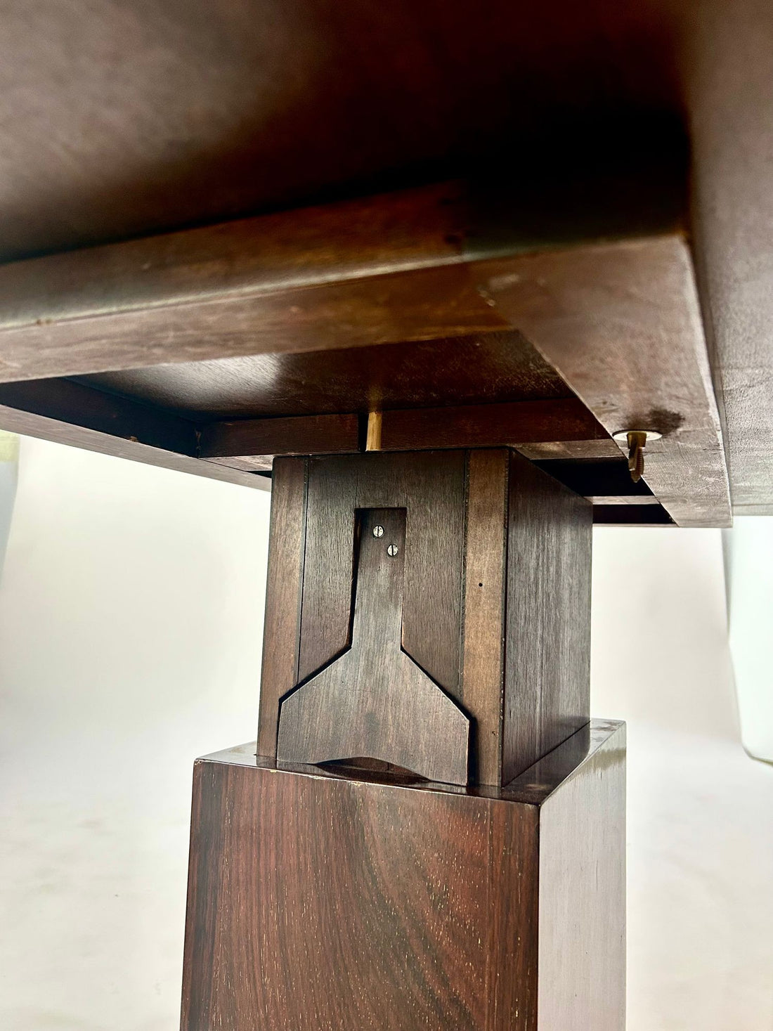 Antique French Art Deco Folding Wood Coffee Table by Francisque Chaleyssin (Attr) 1930s