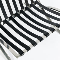 Pair Mid Century Black Leather Barcelona Chairs by Mies van der Rohe for Knoll, 1977