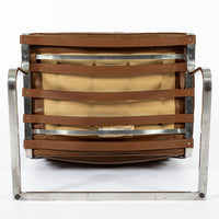 Pair Vintage Brown Tugendhat Lounge Chairs by Mies van der Rohe for Knoll 1960s