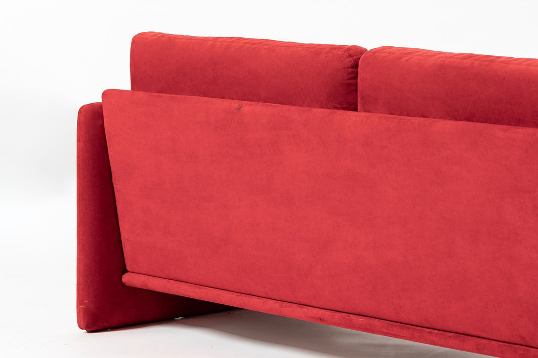Vintage Italian Modern Red Simone Sofa by Simon International, Italy, Circa 1972