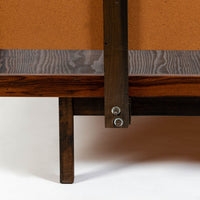 Vintage Mid-Century Walnut Wood Platform Bed by Richard Artschwager (attr.) 1950s