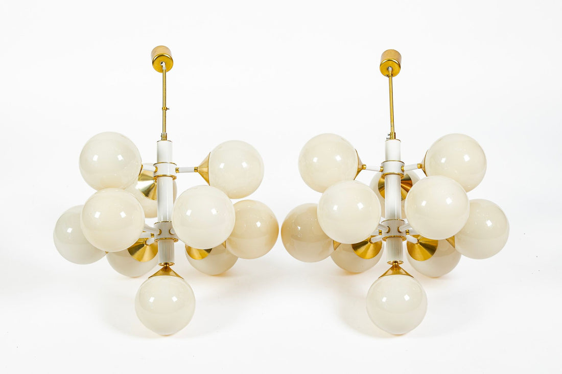 Mid-Century Modern Sputnik Chandelier by Szarvasi, Hungary 1970s, 3x Available