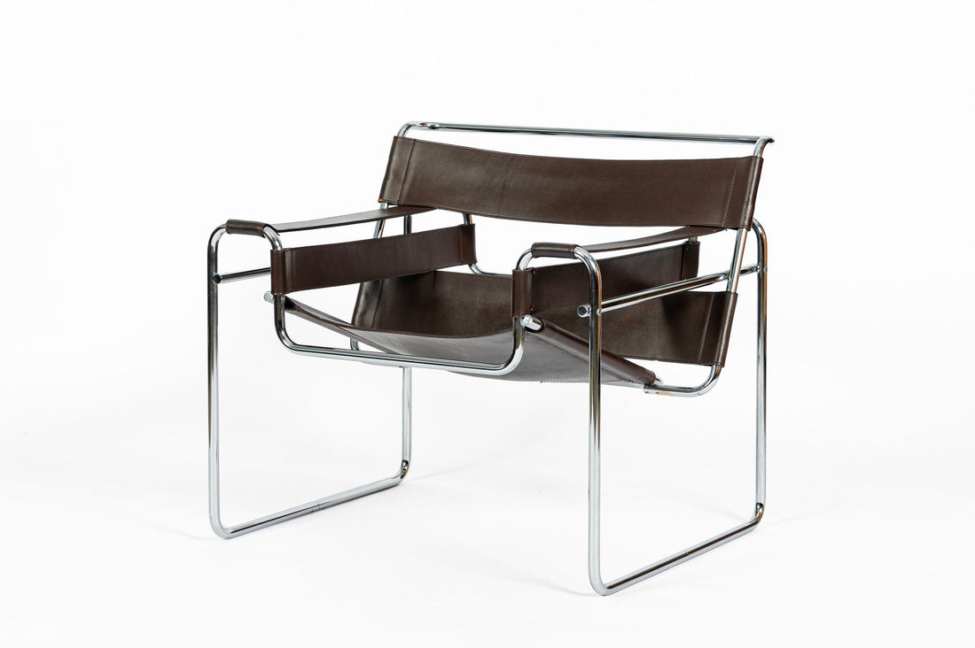 Pair of Mid Century Brown Wassily Chairs by Marcel Breuer for Stendig, 1960s, Labeled