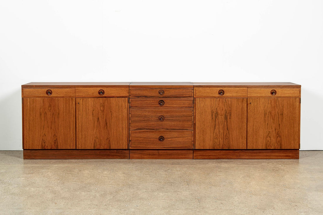 Mid-Century Modern Swedish Rosewood Wall Unit Bookcase by Bertil Fridhagen for Bodafors, 1960s