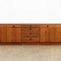 Mid-Century Modern Swedish Rosewood Wall Unit Bookcase by Bertil Fridhagen for Bodafors, 1960s