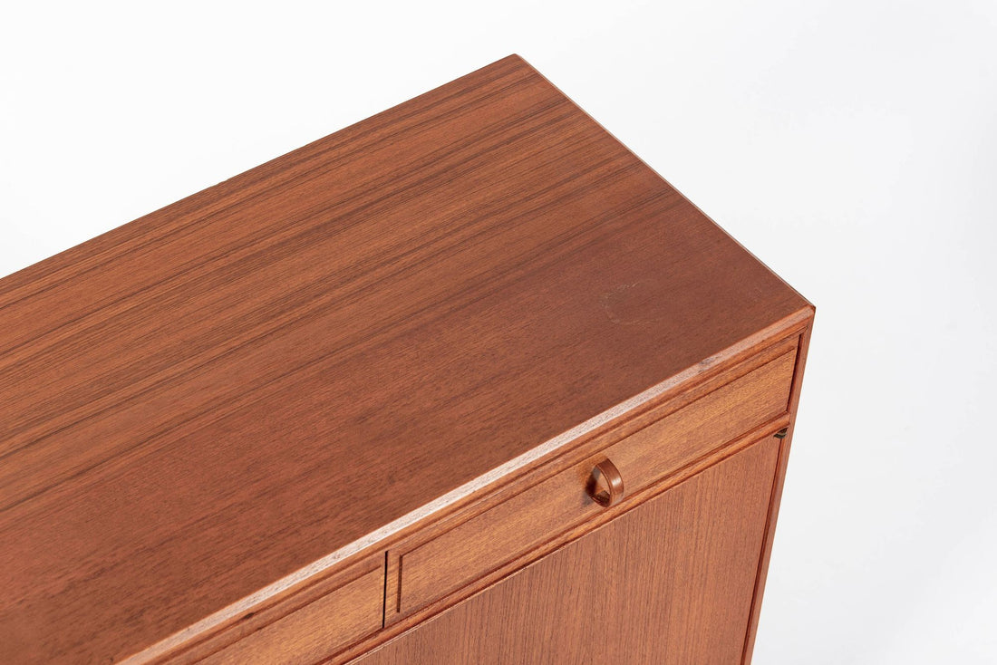 Large Mid Century Swedish Teak Wood Bookshelf Wall Unit by Bodafors