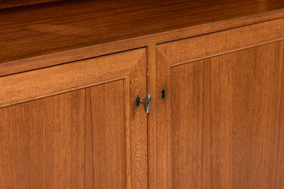 Pair Mid-Century Swedish Modern Teak Bookcase Cabinets, 1960s