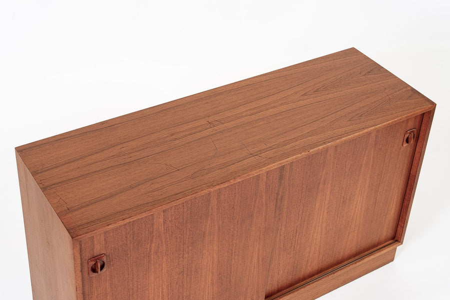 Mid Century Danish Teak Wood Drop-Down Secretary Desk Wall Unit