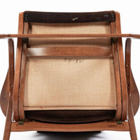 Pair Mid-Century Swedish Brown Lamino Lounge Chairs by Yngve Ekström for Swedese