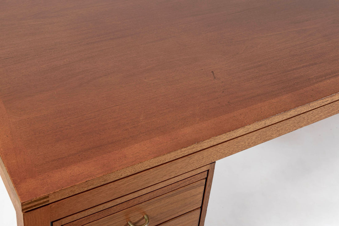 Danish Mahogany Executive Desk by Søborg Møbler, Mid Century Modern Desk, 2 Matching Avail