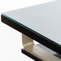 Postmodern Italian Rosewood and Metal Writing Desk by Abbondinterni, 1970s