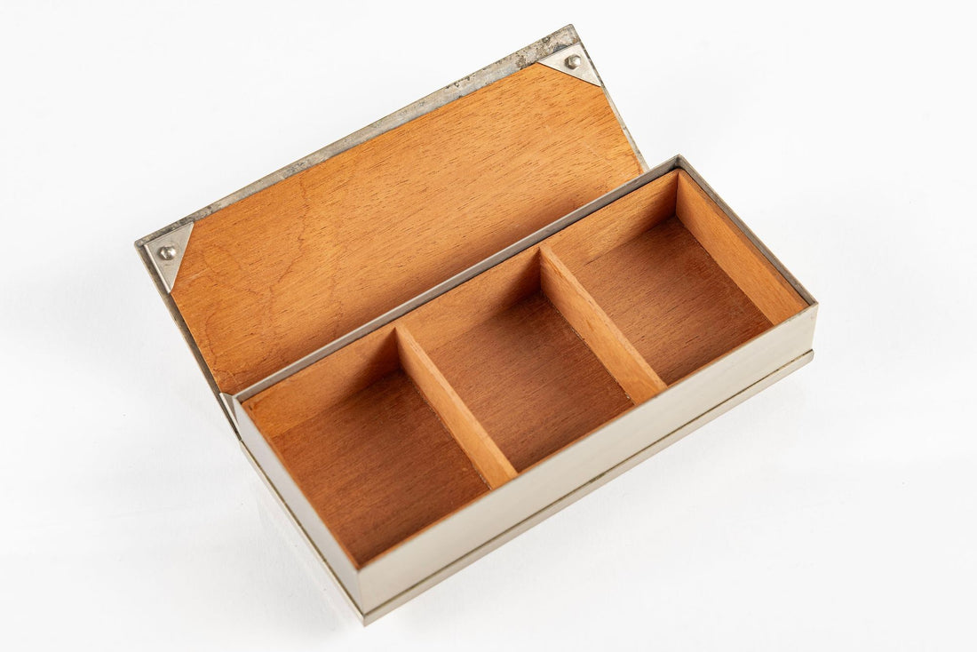 Rare Antique Art Deco Chase & Revere Metal Cigarette Smoking Boxes 1930s