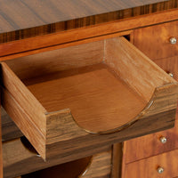 Antique Art Deco Two-Tone Burl Wood Dresser, 1930s