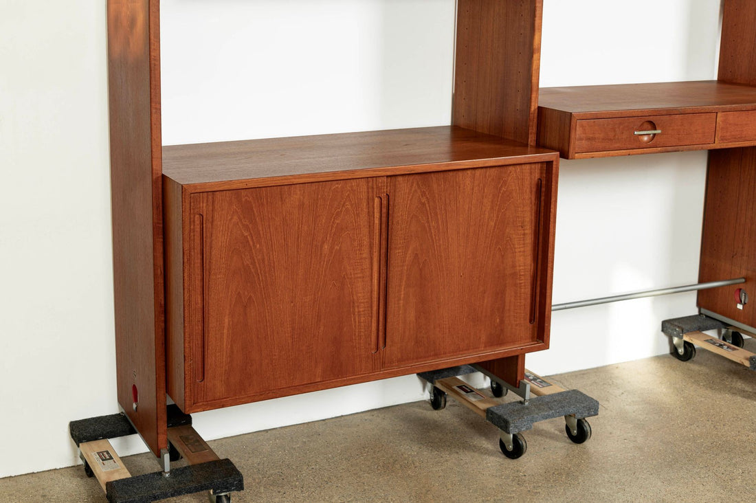 Mid-Century Modern Teak Wall Unit Bookcase RY100 by Hans Wegner for Ry Møbler, 1960s