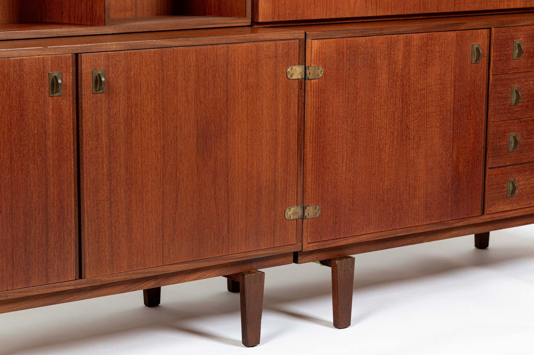 Mid-Century Danish Teak Wall Unit Bookcase by Peter Løvig Nielsen, Pair, 1960s