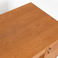 Mid Century Danish Modern Oak Wood Writing Desk 1960s