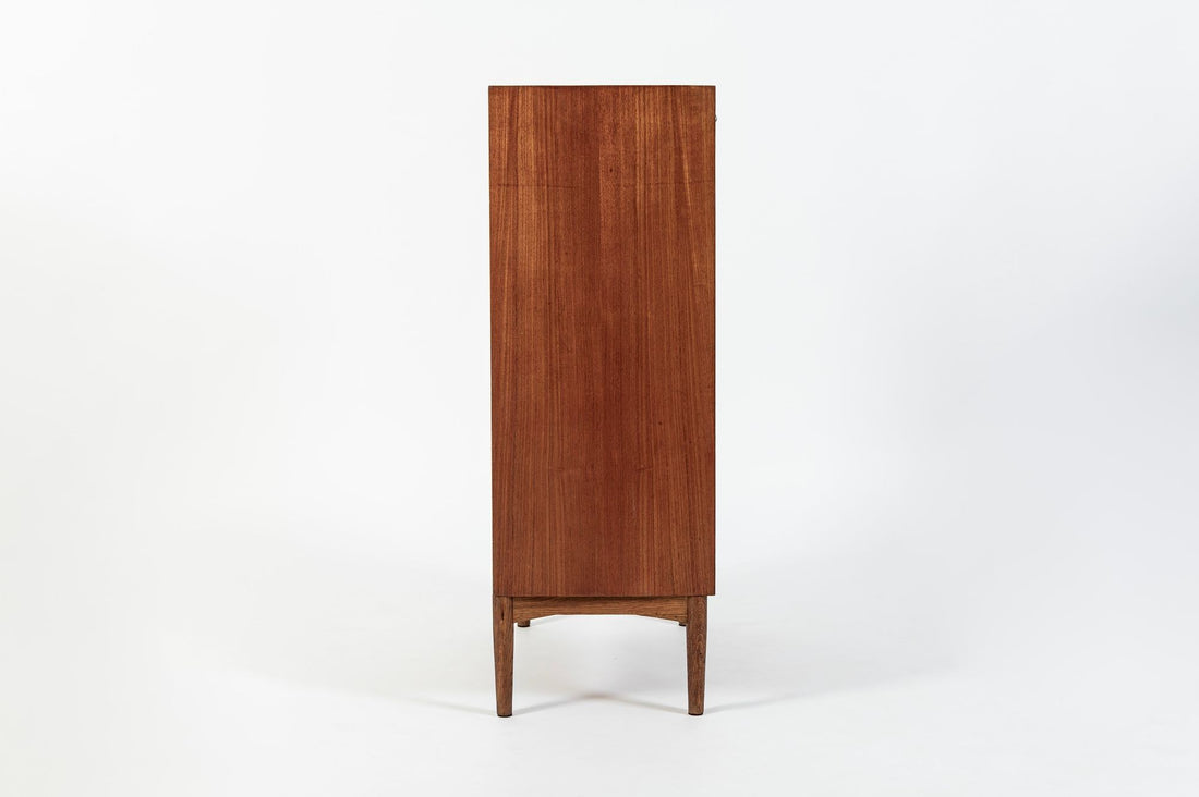 Mid-Century Danish Modern Teak Secretary Desk or Bar Cabinet Made in Denmark 1960s