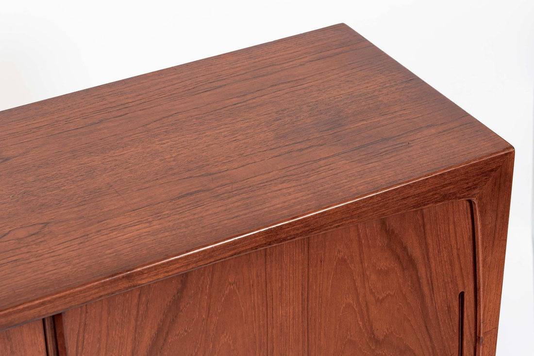 Mid Century Danish Teak Tall Sideboard or Bar Cabinet by Harry Ostergaard