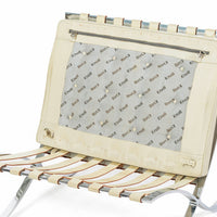 Mid Century Cream Barcelona Chairs by Mies van der Rohe for Knoll, 1980s