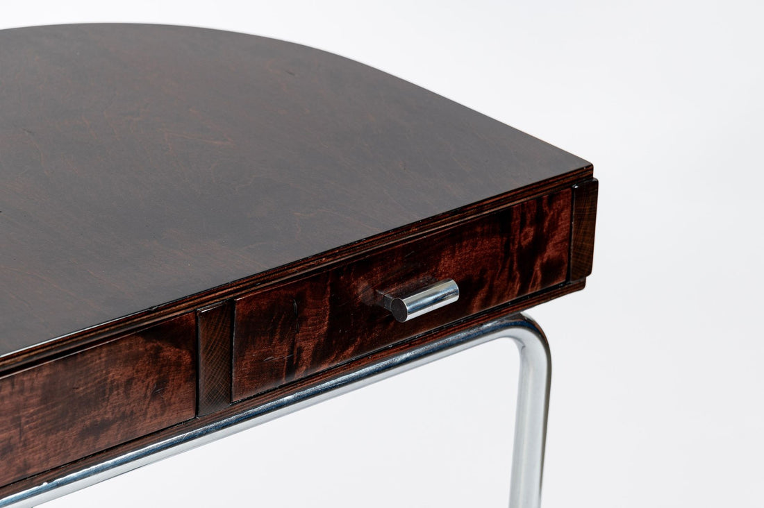 Rare Fritz Hansen Model S214 Tubular Steel Dressing Table Attributed to Mart Stam Denmark 1930s