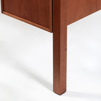 Large Mid Century Danish Modern Mahogany Wood Executive Desk, 2 Matching Avail