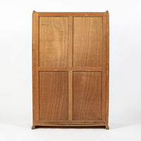 Antique French Art Deco Mahogany Wardrobe Armoire Cabinet, 1940s
