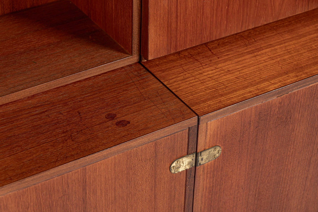 Mid-Century Danish Teak Wall Unit Bookcase by Peter Løvig Nielsen, Pair, 1960s