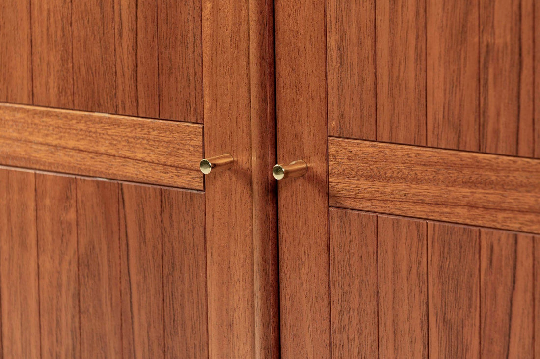 Danish Modern Modular Bookshelf Cabinet System in Teak Wood