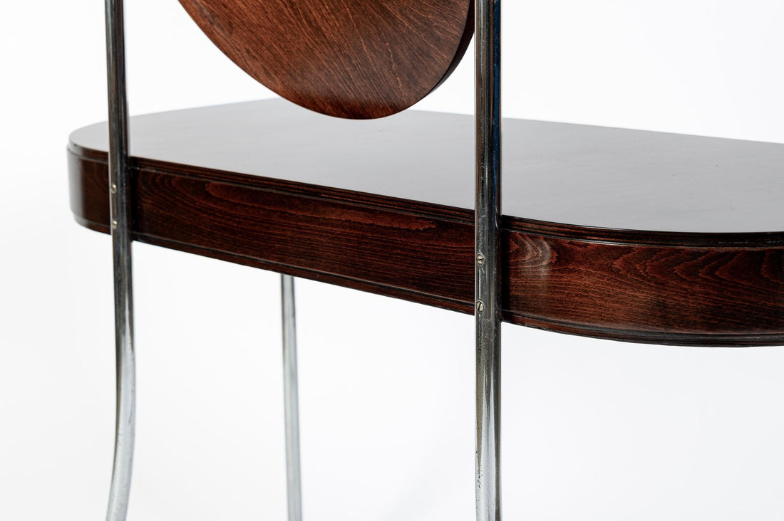 Rare Fritz Hansen Model S214 Tubular Steel Dressing Table Attributed to Mart Stam Denmark 1930s