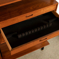 Early Production George Nelson OMNI Three-Bay Modular Walnut Wall Unit by Structural Products, Circa 1961