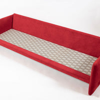 Vintage Italian Modern Red Simone Sofa by Simon International, Italy, Circa 1972
