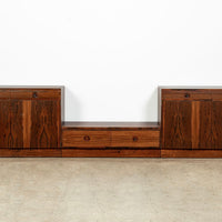 Mid-Century Swedish Rosewood Bookcase Dropdown Wall Unit by Bertil Fridhagen for Bodafors, 1960s