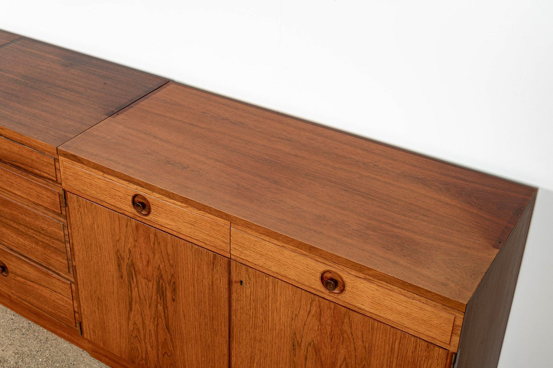 Mid-Century Modern Swedish Rosewood Wall Unit Bookcase by Bertil Fridhagen for Bodafors, 1960s