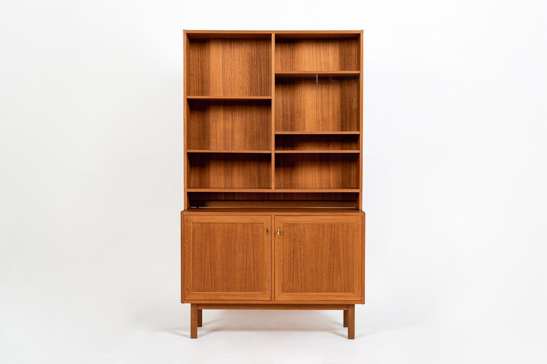 Pair Mid-Century Swedish Modern Teak Bookcase Cabinets, 1960s