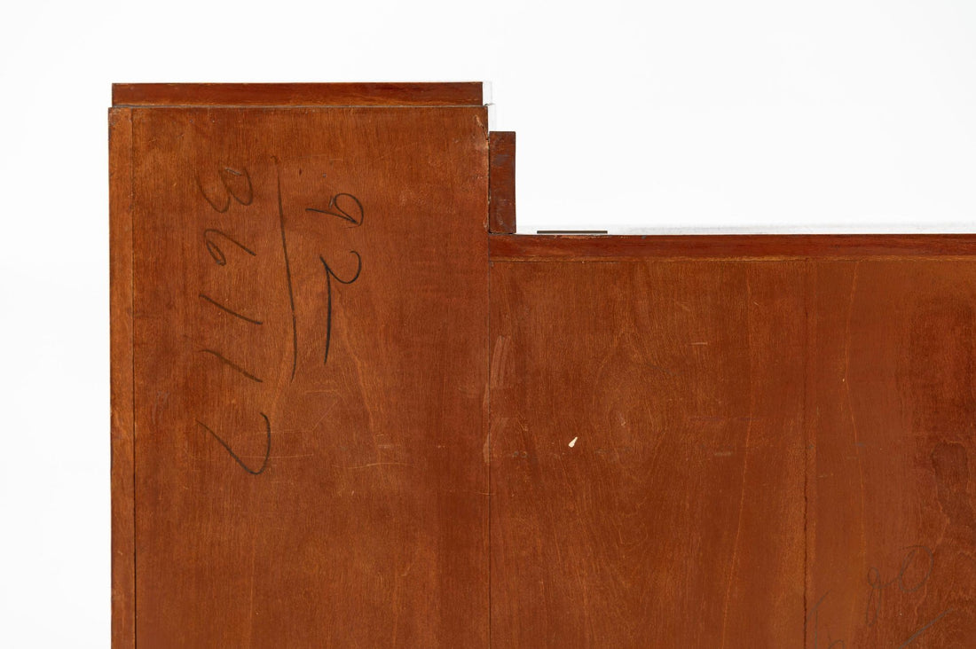 American Art Deco Birdseye Maple Vanity Cabinet or Dressing Table, Circa 1930
