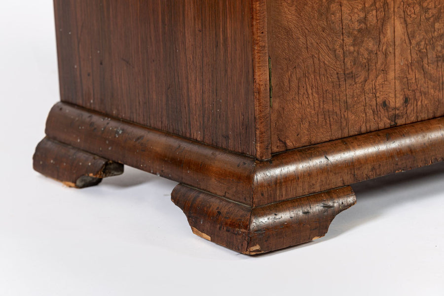 Antique French Art Deco Elm Wood Bar Cabinet 1930s